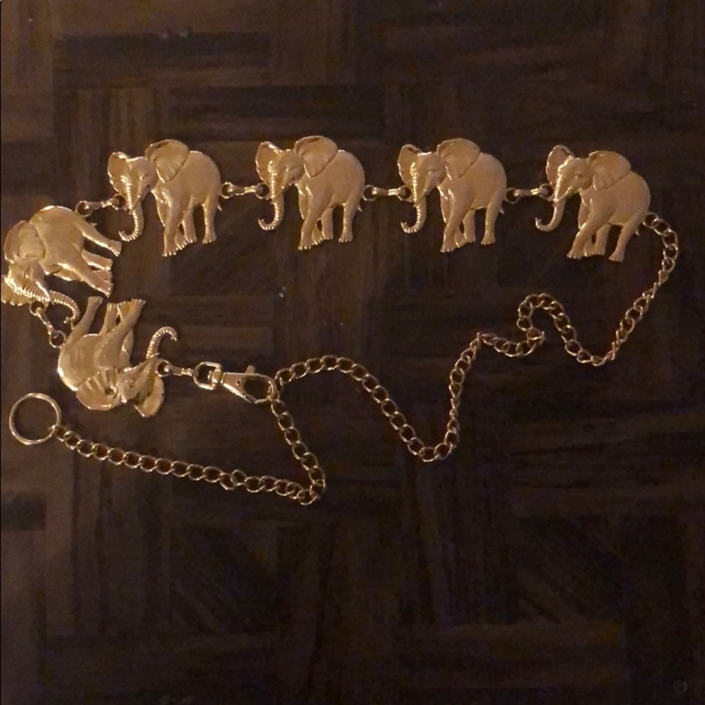 Gold Chain Elephant Belt